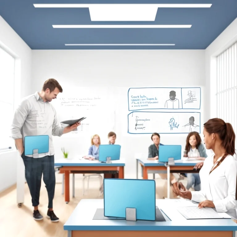 Student working on laptop